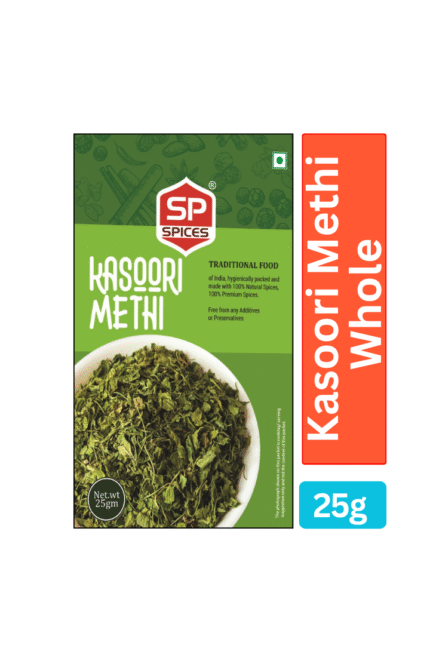 SP Spices Kasuri Methi – Whole Spices 25g(Dried fenugreek leaves)