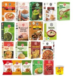 combo pack of 19 SP Spices thandai haldi mirchi dhaniya amchoor garam masala hing 10gram thandai rajma chole kala namak kasoori methi pani puri jaljeera kashmiri mirch elaichi powder tea masala ra